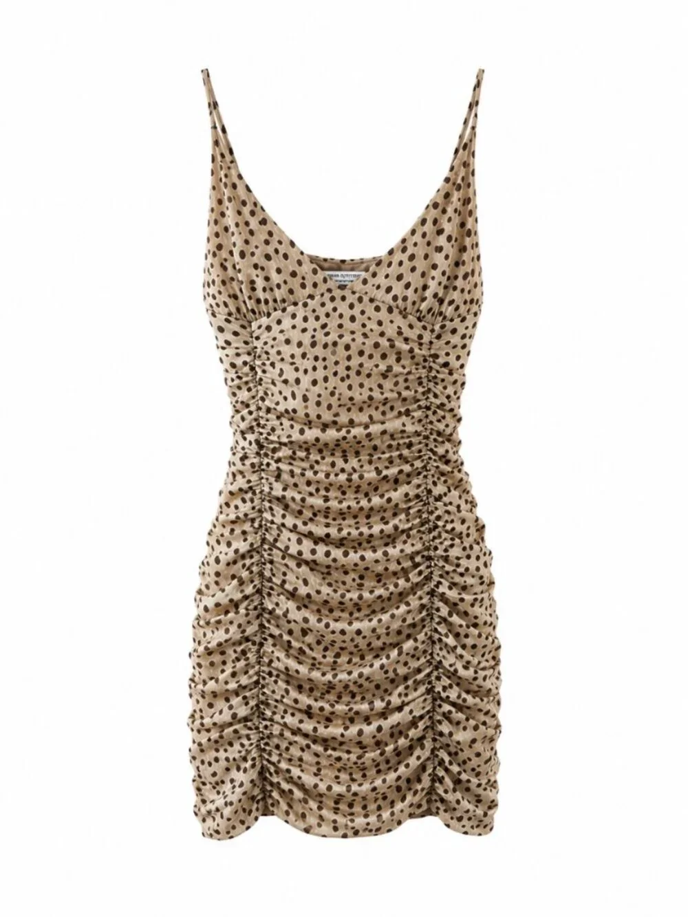 brown polka dot dress urban outfitters Lioness Distract Open-Back Plunging Halter Polka Dot Maxi Dress